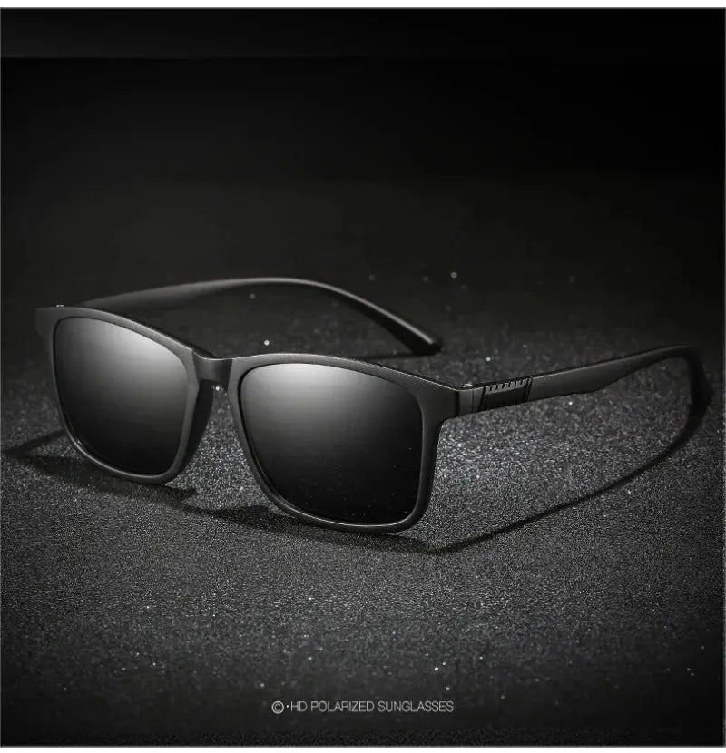 Luxury Men Sunglasses Fashion Vintage Square Ultra Light TR90 Frame Driving Fishing Sun Glasses For Man UV400 Eyewear