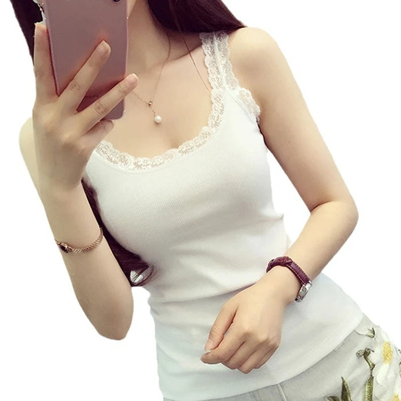 Women's Lace-Trim Cami Top