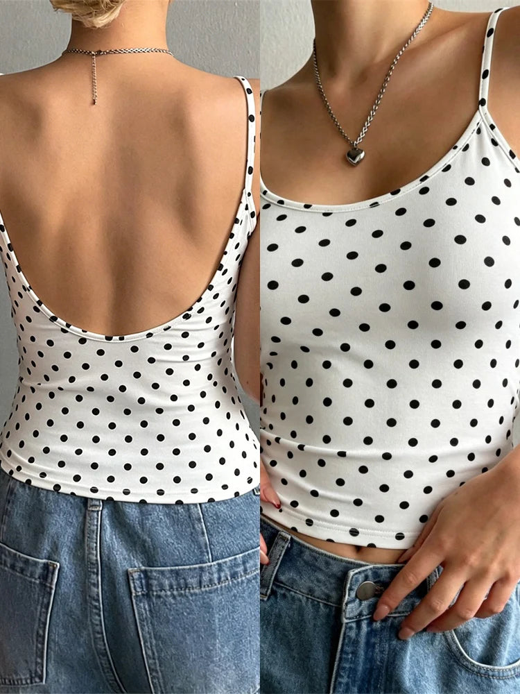 Women's Backless Cami Crop Top
