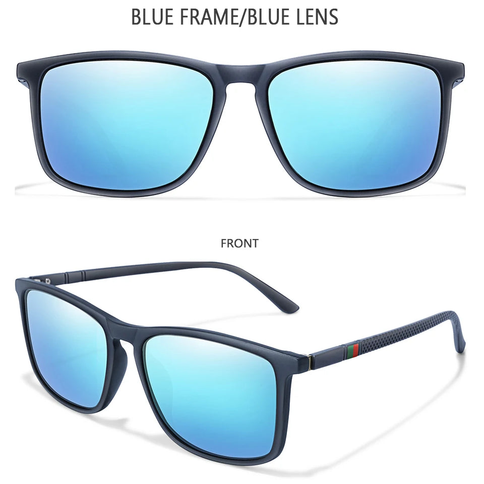 Luxury Square Vintage Polarized Windproof Fishing Sunglasses Cycling Eyewear Men Women Fashion Travel Driving Glasses UV400