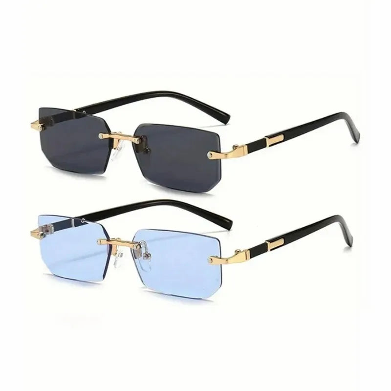 Rimless Small Square Sunglasses