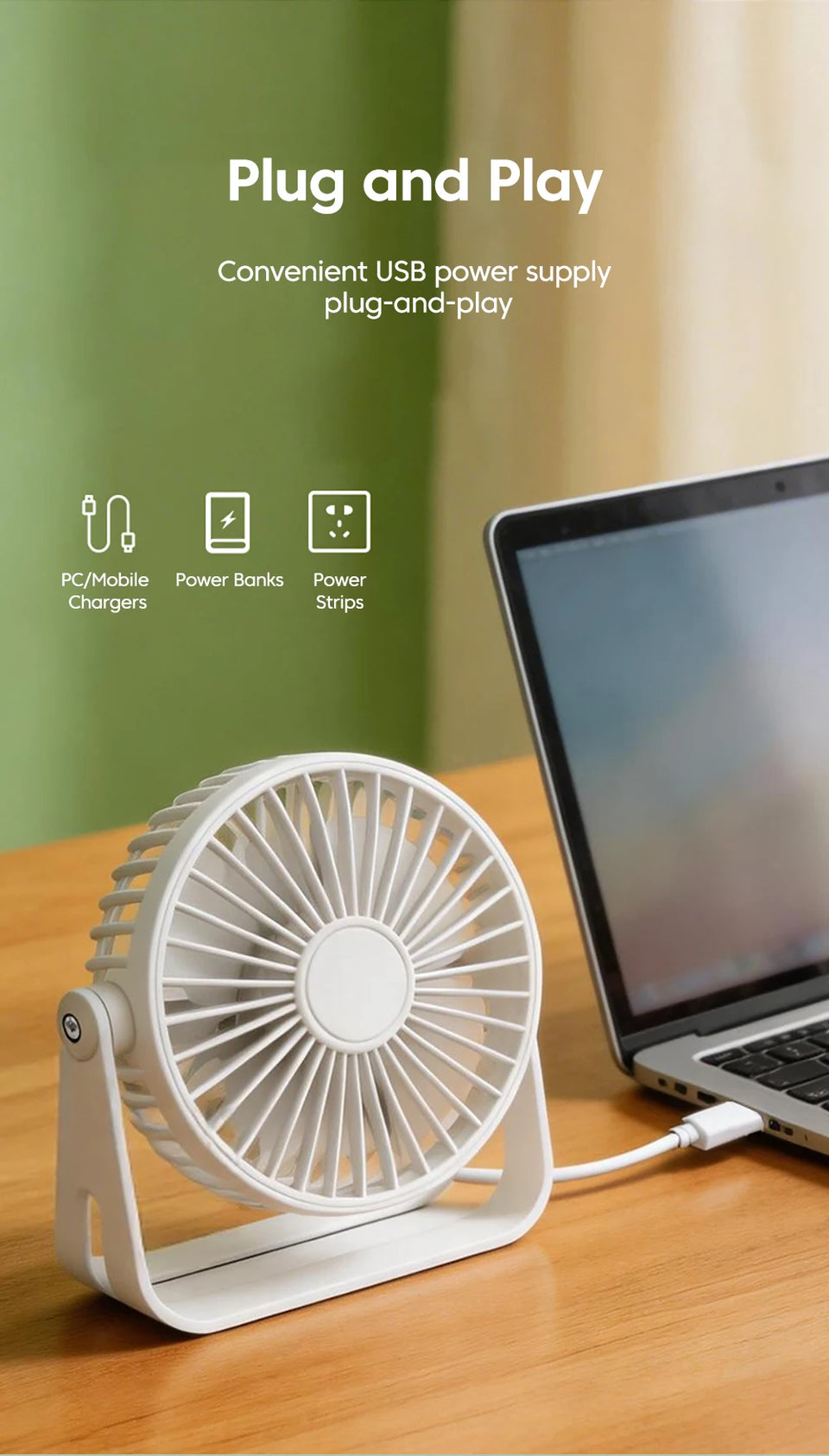 Adjustable Mini USB Fan