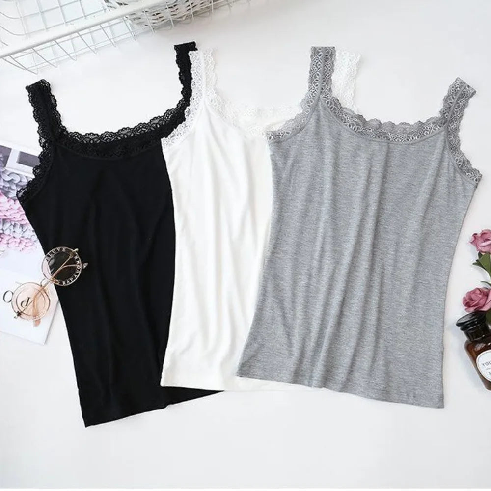 Women's Lace-Trim Tank Top