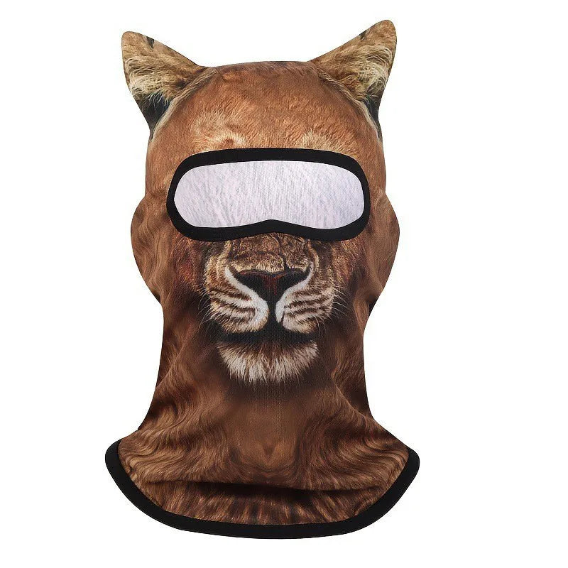 3D Cat Ski Balaclava Animal Face Covering Full Face Hood Ski Masque Cute Animal Balaclava Motorcycle Motocross Snowboard Hats