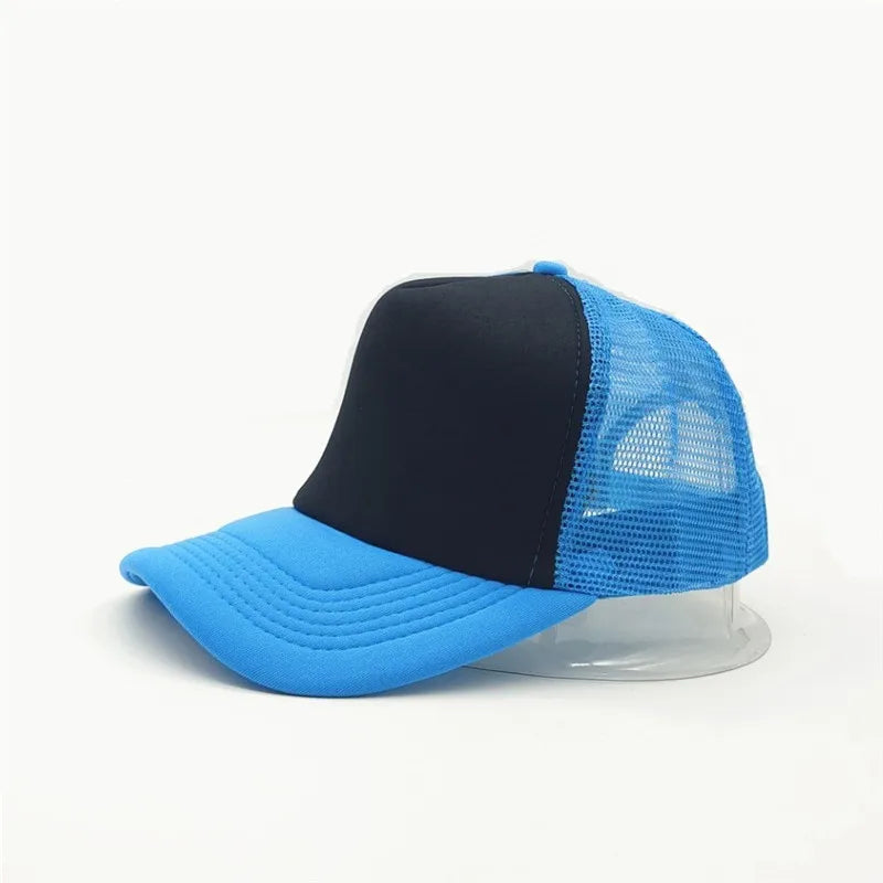 1 Piece Summer Trucker Hat Custom Logo Men Women Net Polyester Baseball Cap Print Mesh Dad Hats Adjustable Sun Hat Visor