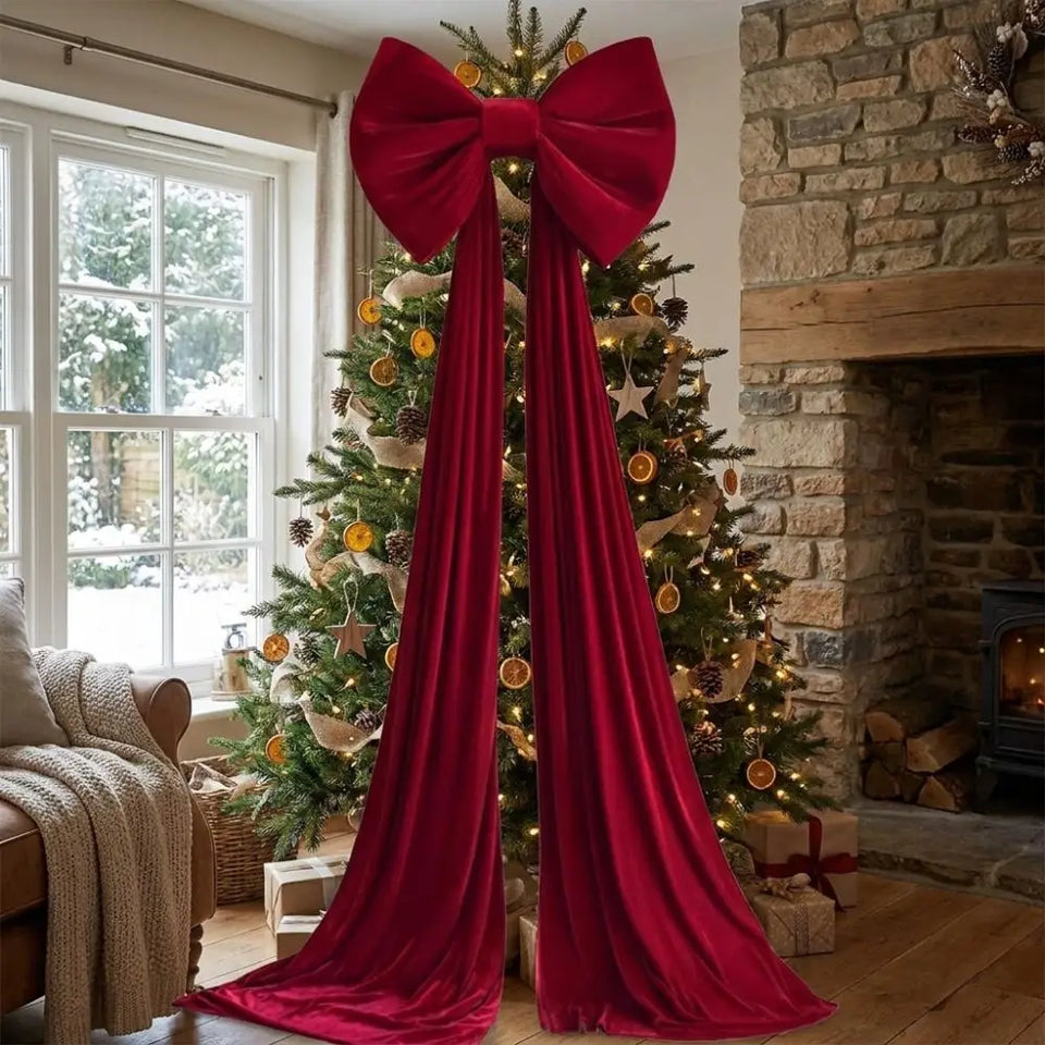 Large Velvet Christmas Bow