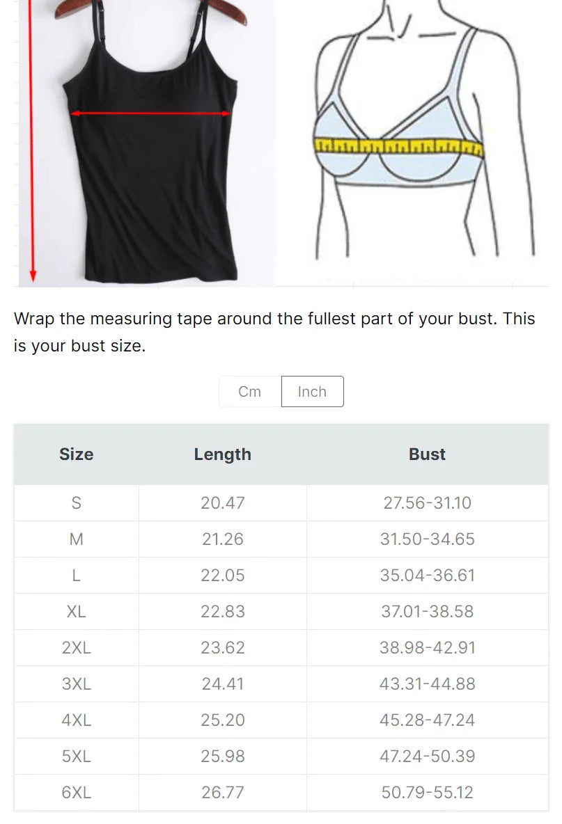 Women's Padded Cami Bra Top
