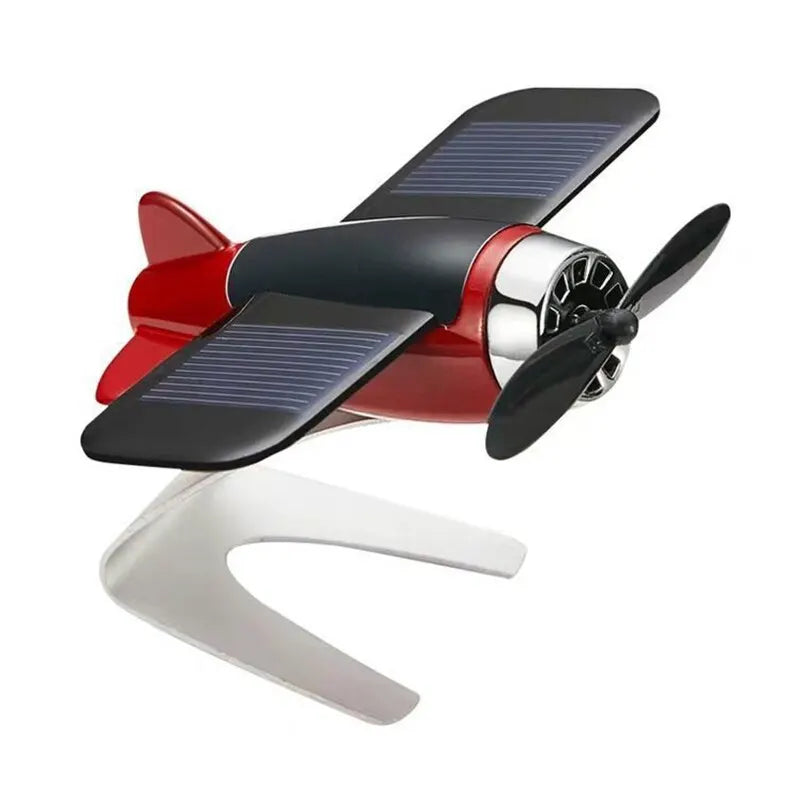 Solar Airplane Car Ornament