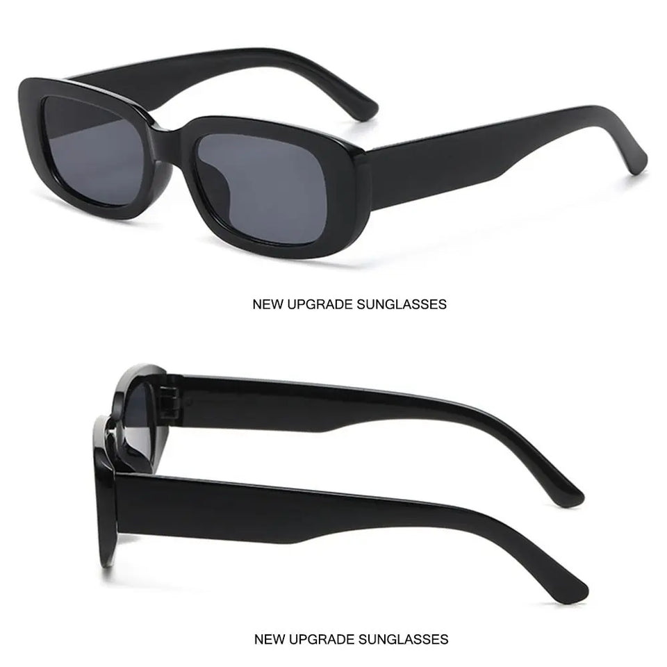 Trendy Narrow Square Frame Y2K Sun Glasses Candy Color UV400 Protection Black Shades Rectangle Sunglasses for Women Men
