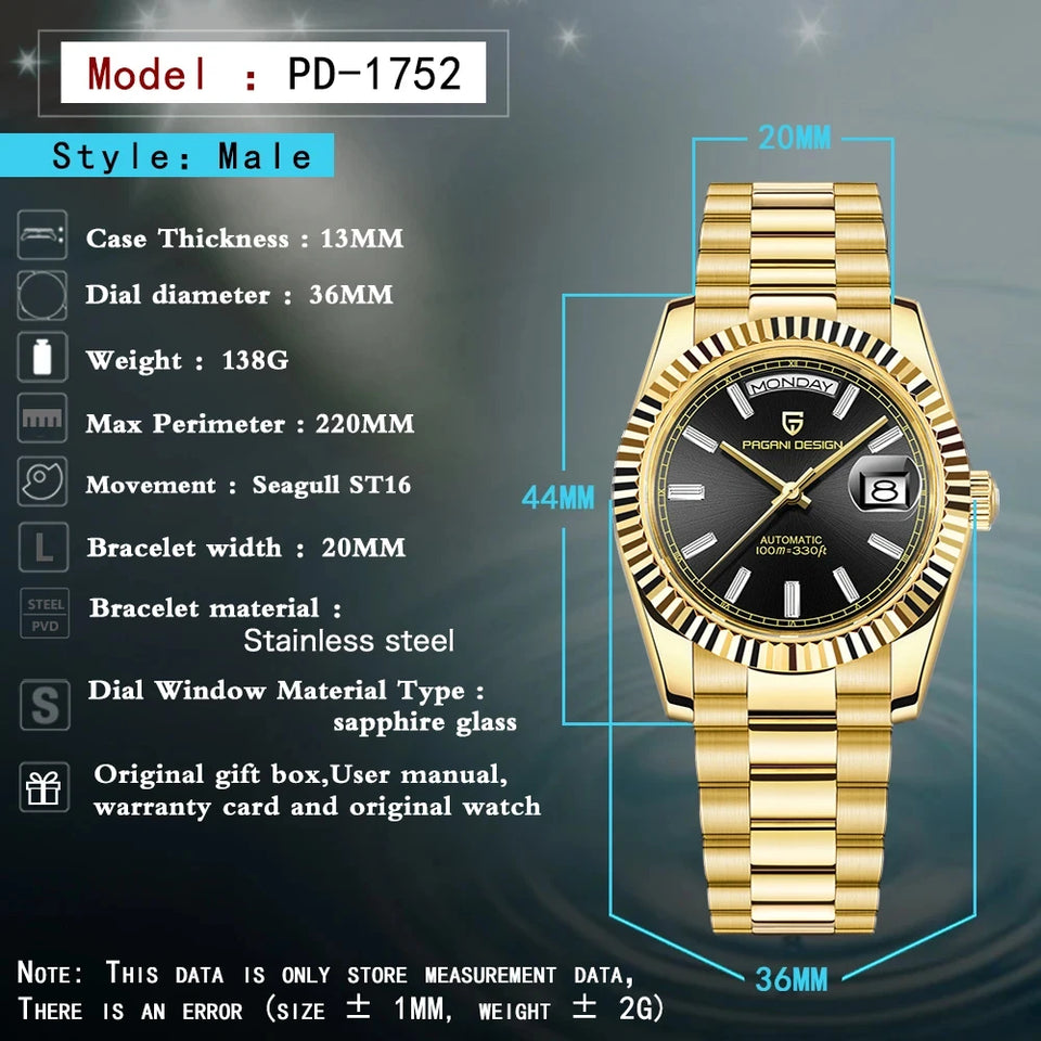 PAGANI DESIGN Men's Watch