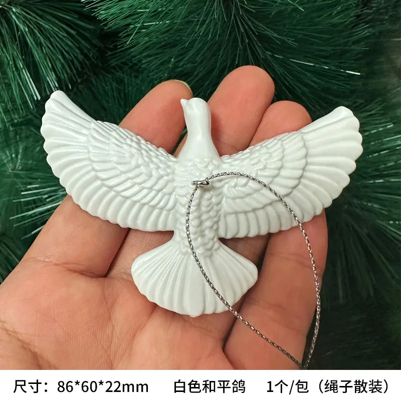 White Peace Dove Ornament