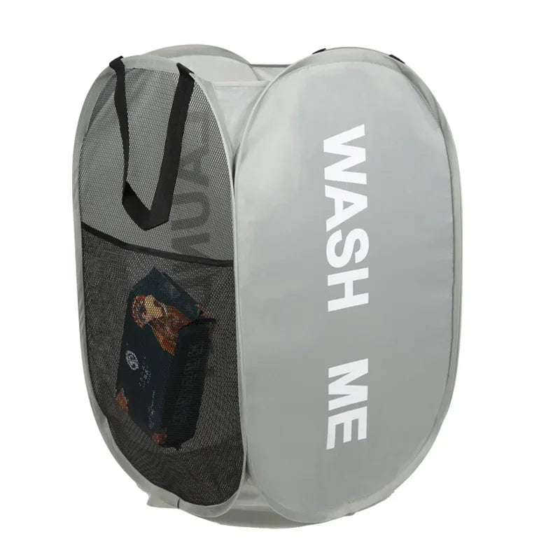 Pop-Up Mesh Laundry Hamper