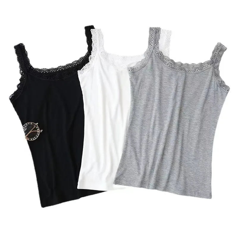 Women's Lace-Trim Tank Top