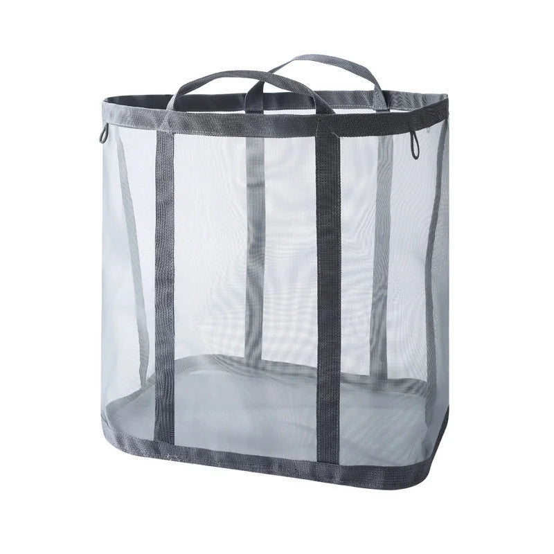 Collapsible Mesh Laundry Basket with Handles