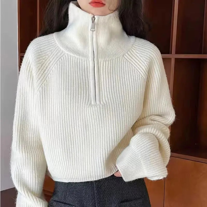 Women's Half-Zip Knit Sweater