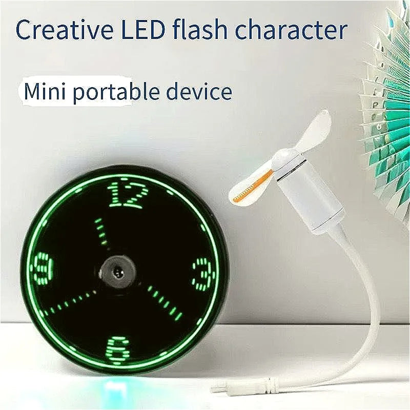 Programmable USB LED Message Fan