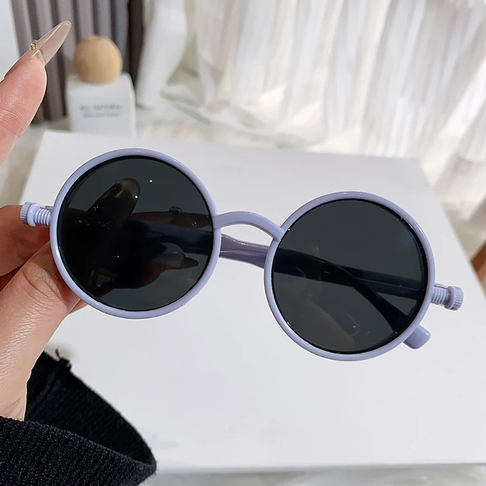 Fashion Children's Round Sunglasses Cute Boys Girls Outdoor Sun Glasses UV400 Shades Kids Baby Party Photography Eyewear Prop