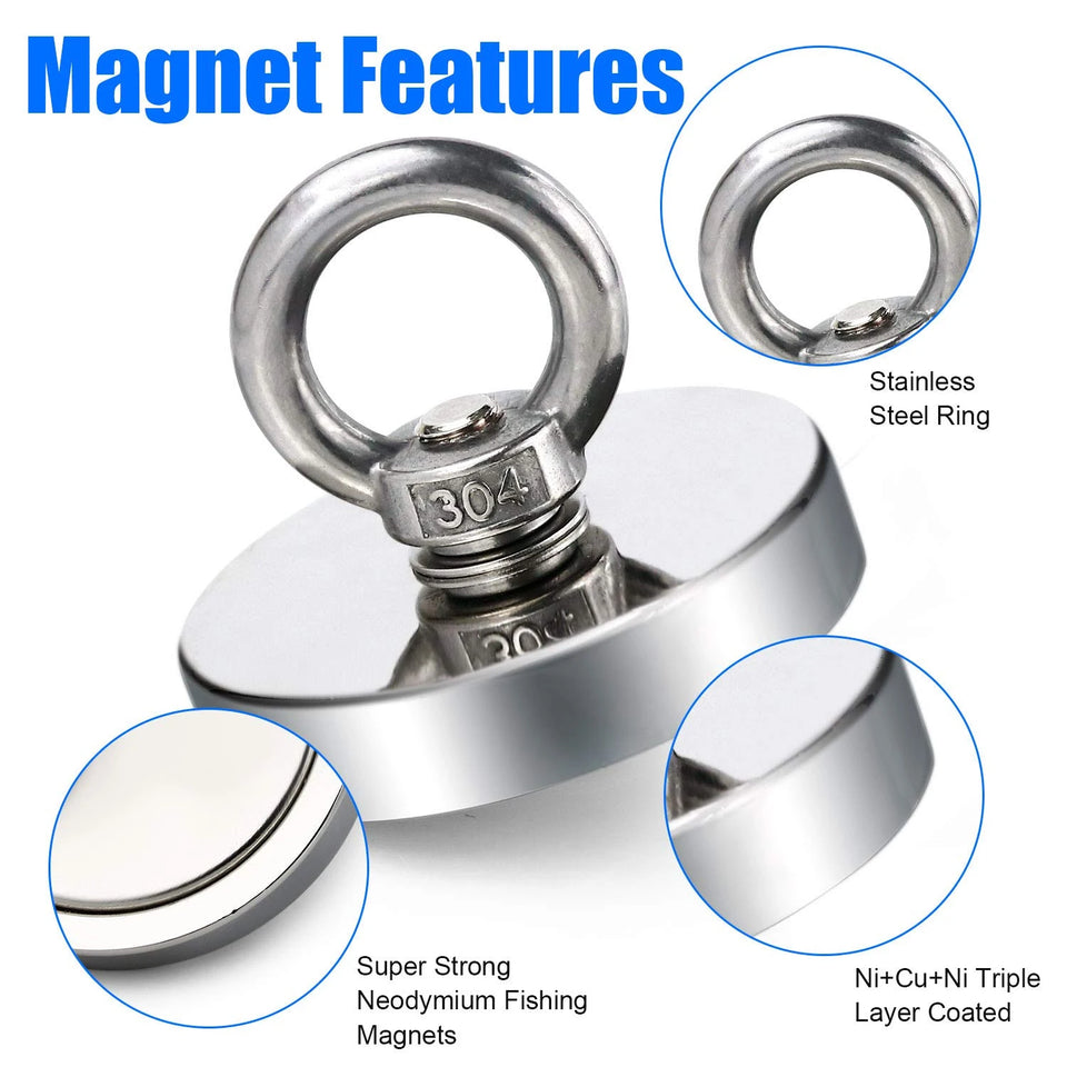 Heavy-Duty Fishing Magnet