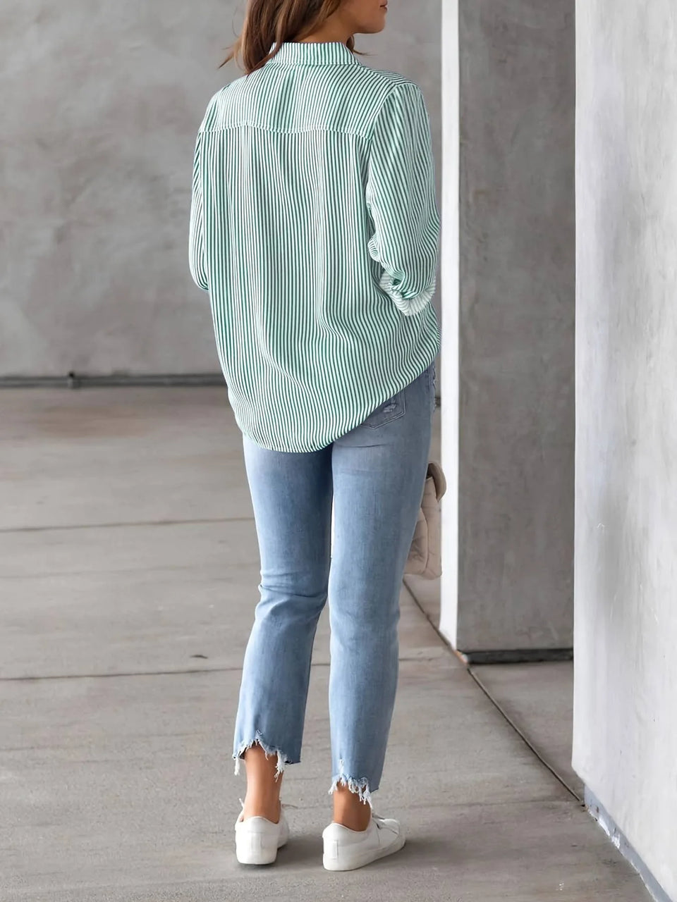 Women's Striped Long-Sleeve Shirt