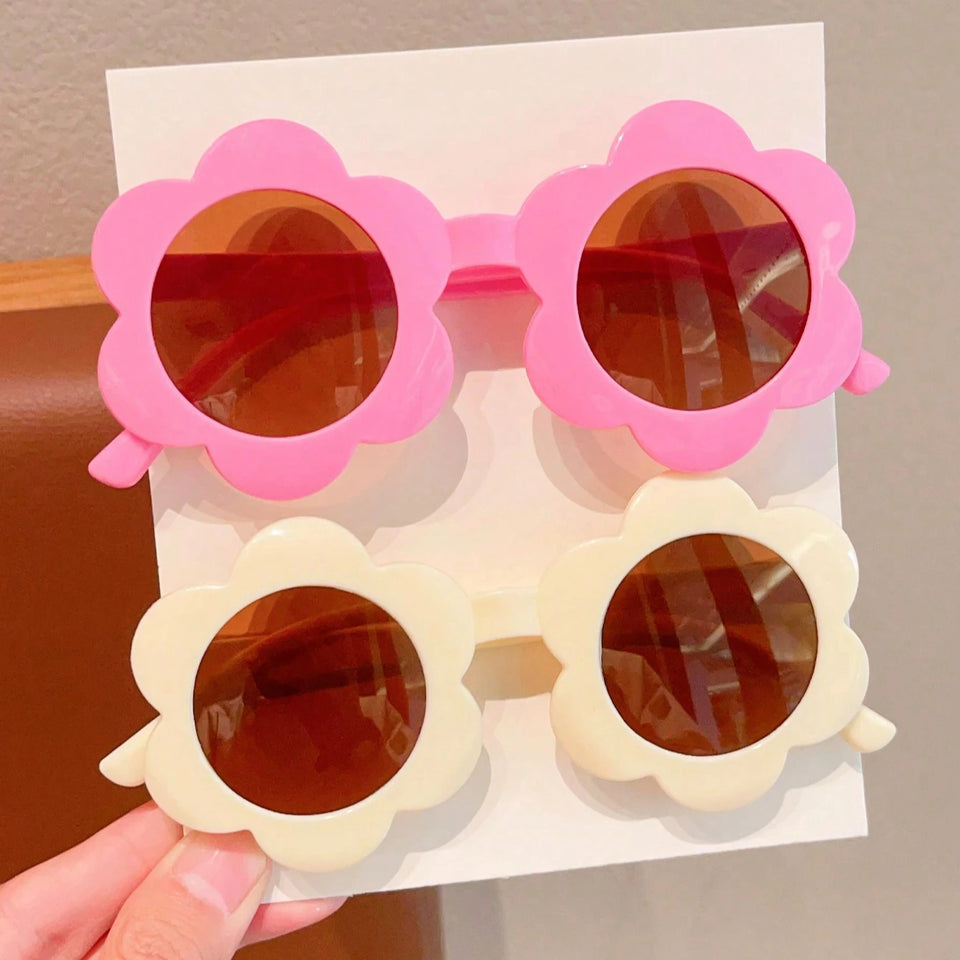 2Pcs  Cute Fashion Sunflower Kids  Fashion Glasses  Protection Eyewear