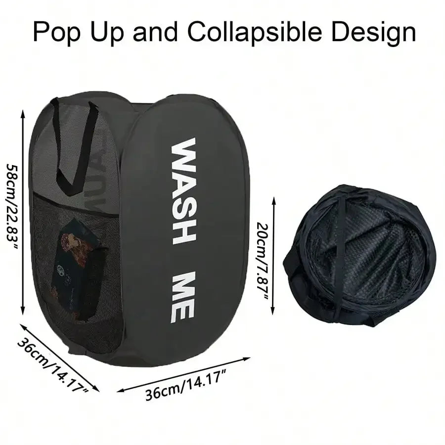 Pop-Up Mesh Laundry Hamper
