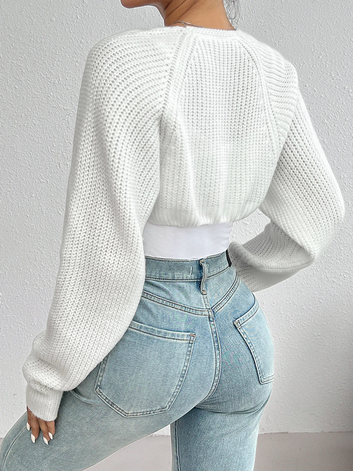 Women's Ribbed Open-Front Cardigan