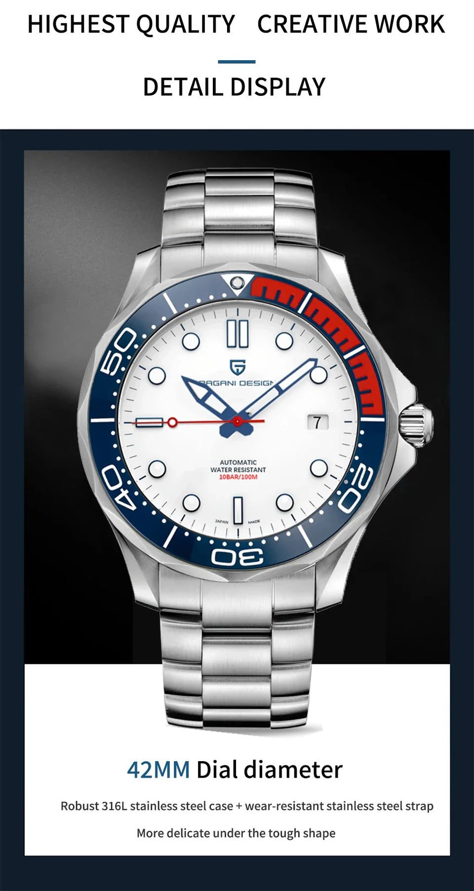 PAGANI DESIGN Men's Watch