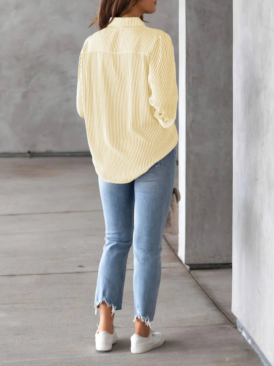 Women's Striped Long-Sleeve Shirt
