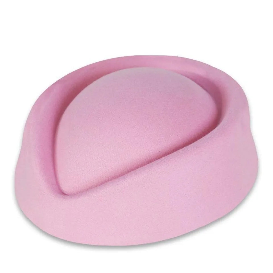 Fashion High Quality Versatile British Retro Top Hats Formal Concave Top Stewardess Hat Solid Pillbox Cap Cosplay Costume