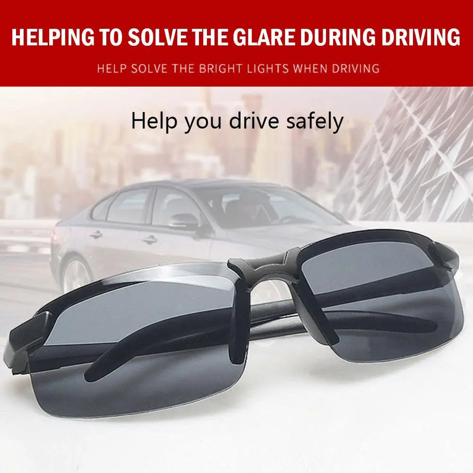 Polarized Photochromic Sunglasses Mens UV400 Driving Transition Lens Glasses Sun Glasses Male Driving Change Color Night Vision