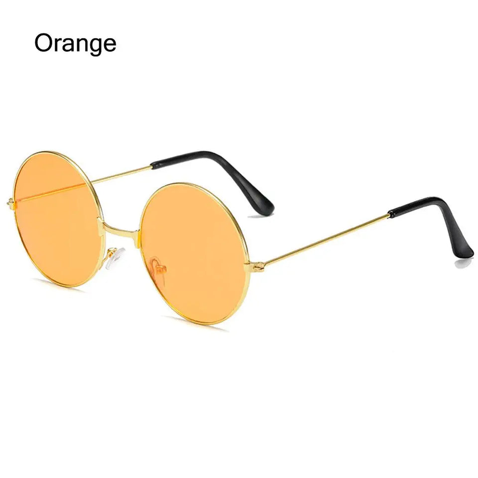 Vintage Oval Style Sunglasses Woman Round Retro Sun Glasses For Male Metal Small Frame Mirror Classic Oculos De Sol Feminino