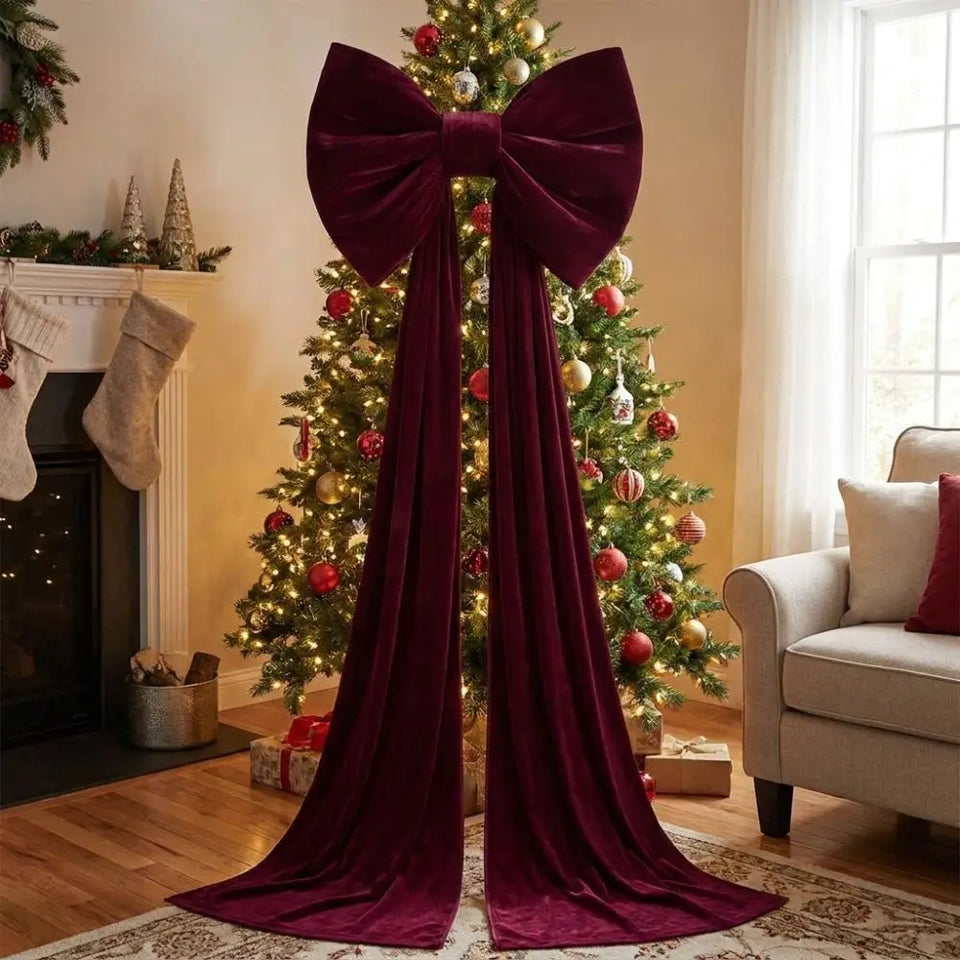 Large Velvet Christmas Bow