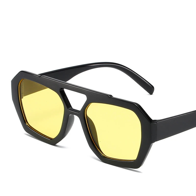 Populor Vintage Sunglasses Women Men Square Sun Glasses Punk Polygon Eye Glasses Goggle for Male Female Rectangle Sunglasses ﻿