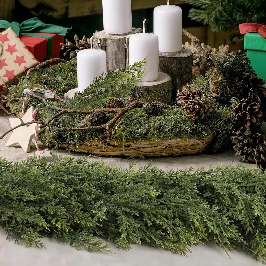 Cypress Christmas Garland