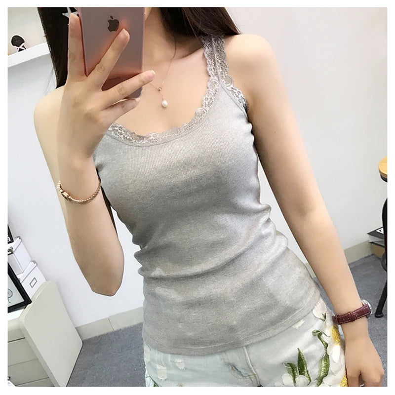 Women's Lace-Trim Cami Top