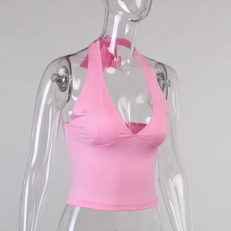 Women's V-Neck Halter Cami Top