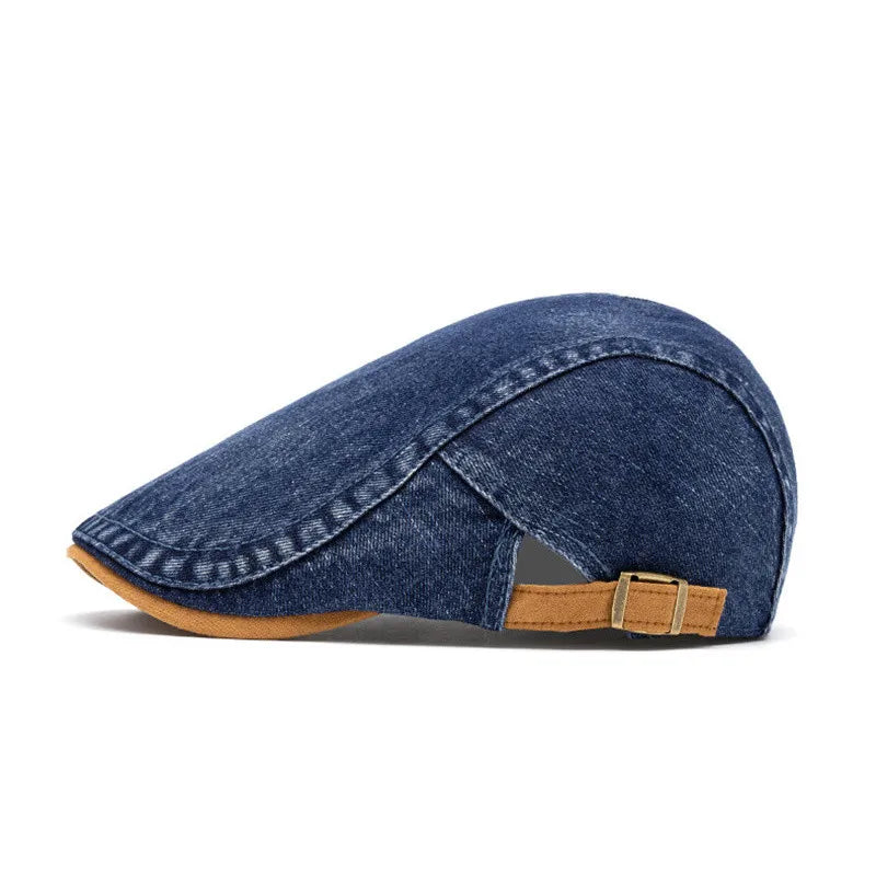 2025 Four Seasons Cotton Solid Newsboy Caps Men Flat Peaked Cap Women Painter Beret Hats 18
