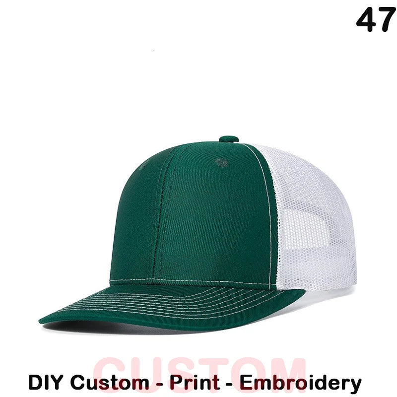 Fedoryn Custom Embroidery Baseball Cap for Men and Women DIY Design Mesh Cap LOGO Print Hat Quality Truck Hat Wholesale Unisex