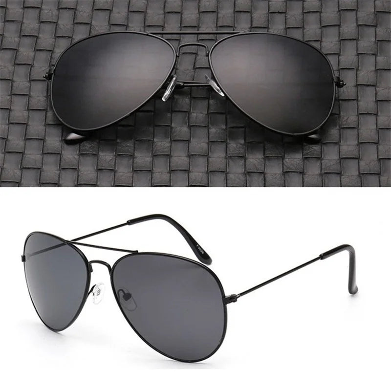 New Double Bridge Pilot Sunglasse Woman Alloy Frame Polit Mirror Sun Glasses Female Male UV400 Eyewear for Men