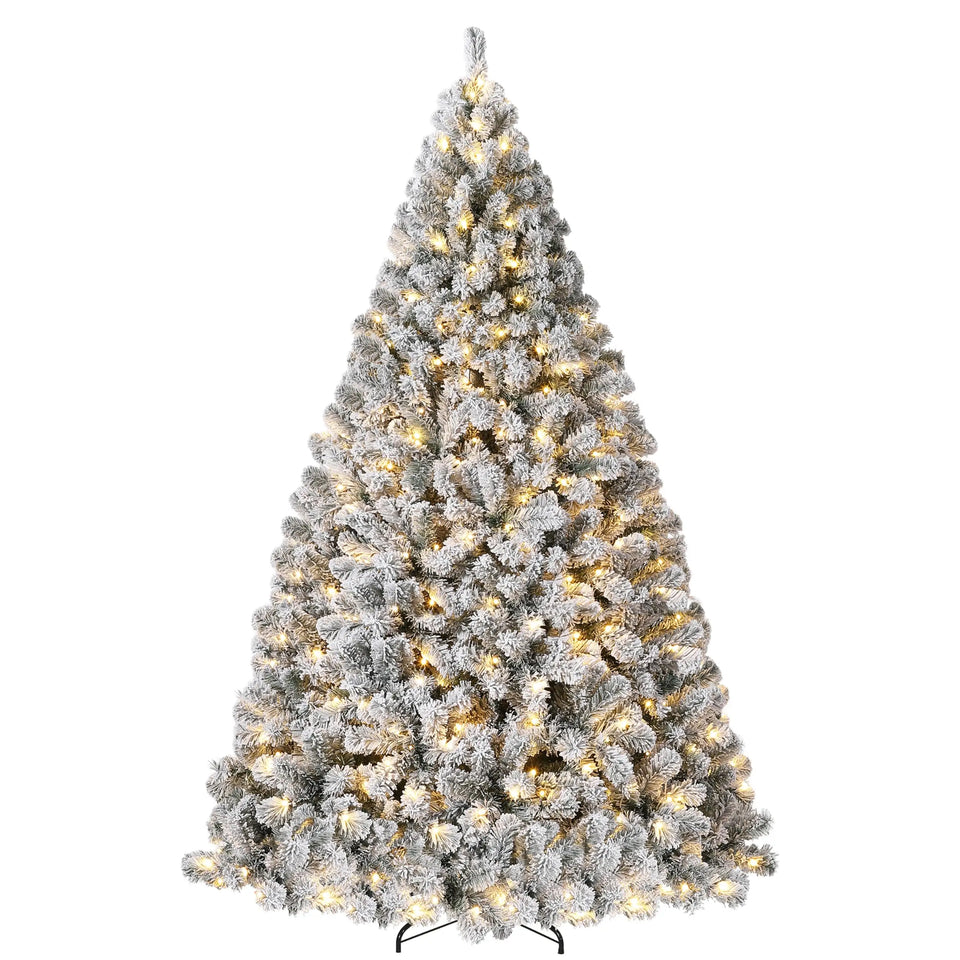 Pre-Lit Flocked Christmas Tree