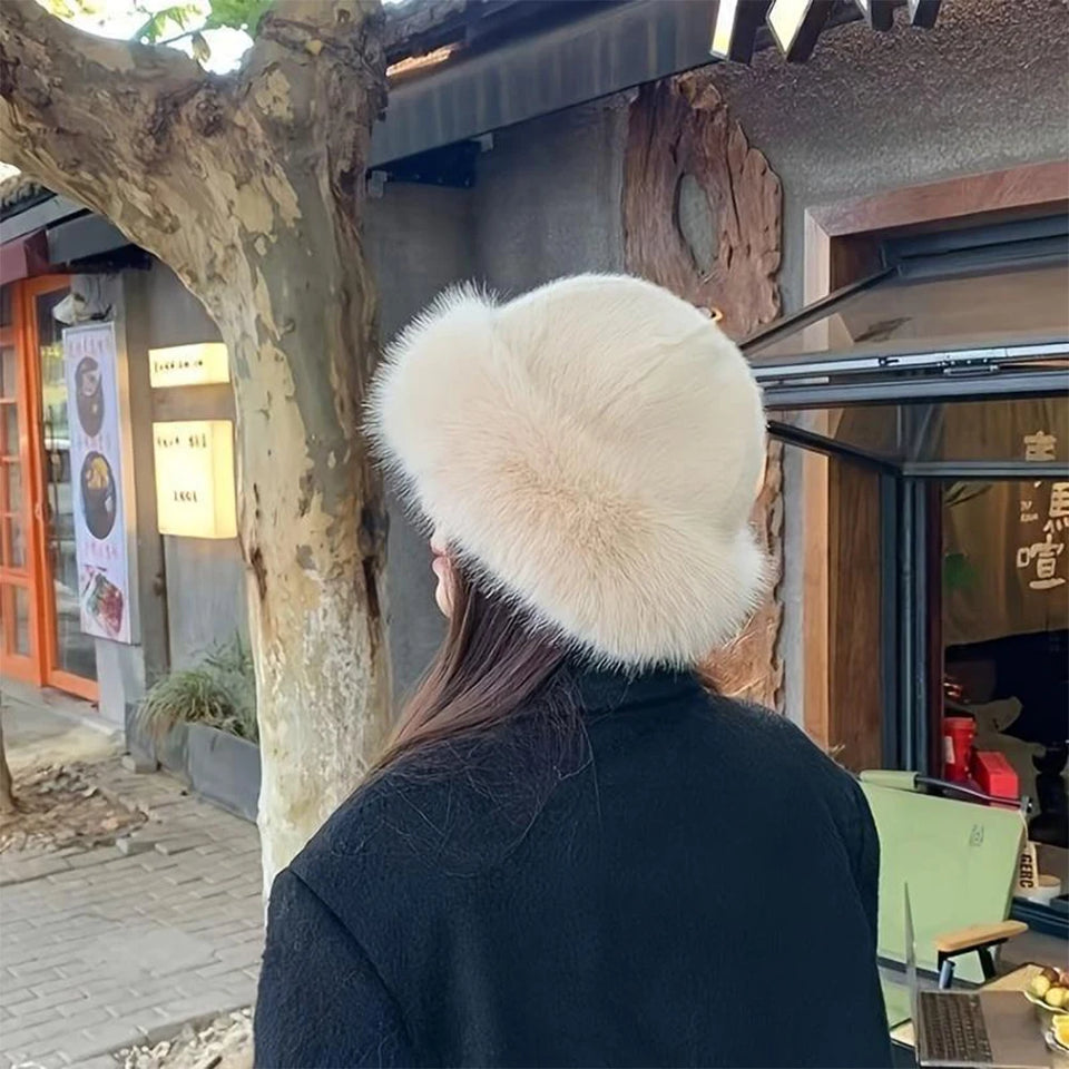 Furry Hats For Women, Autumn/Winter Korean Style Warm Hats, Solid Color Flattering Mongolian Hats Thickened Winter Outfits