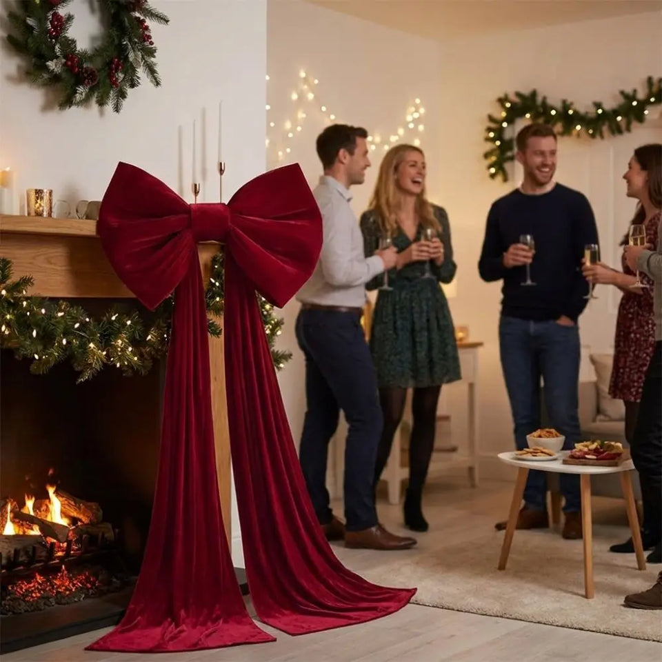 Large Velvet Christmas Bow
