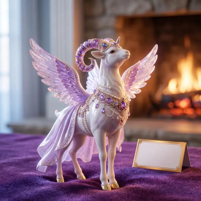 Acrylic Winged Goat Ornament
