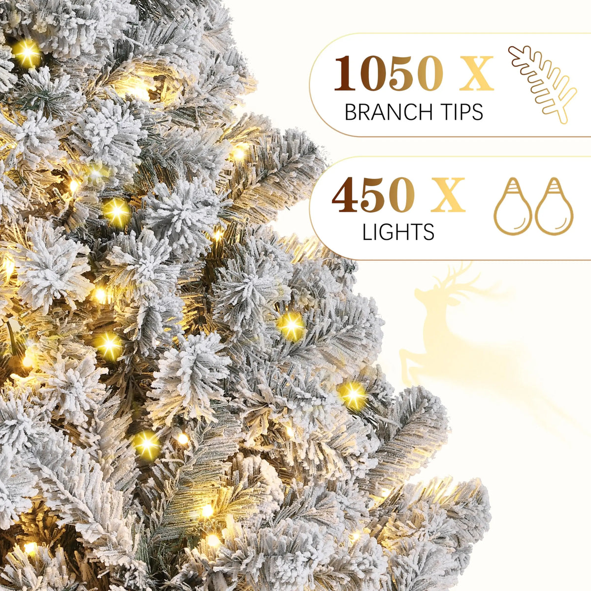 Pre-Lit Flocked Christmas Tree