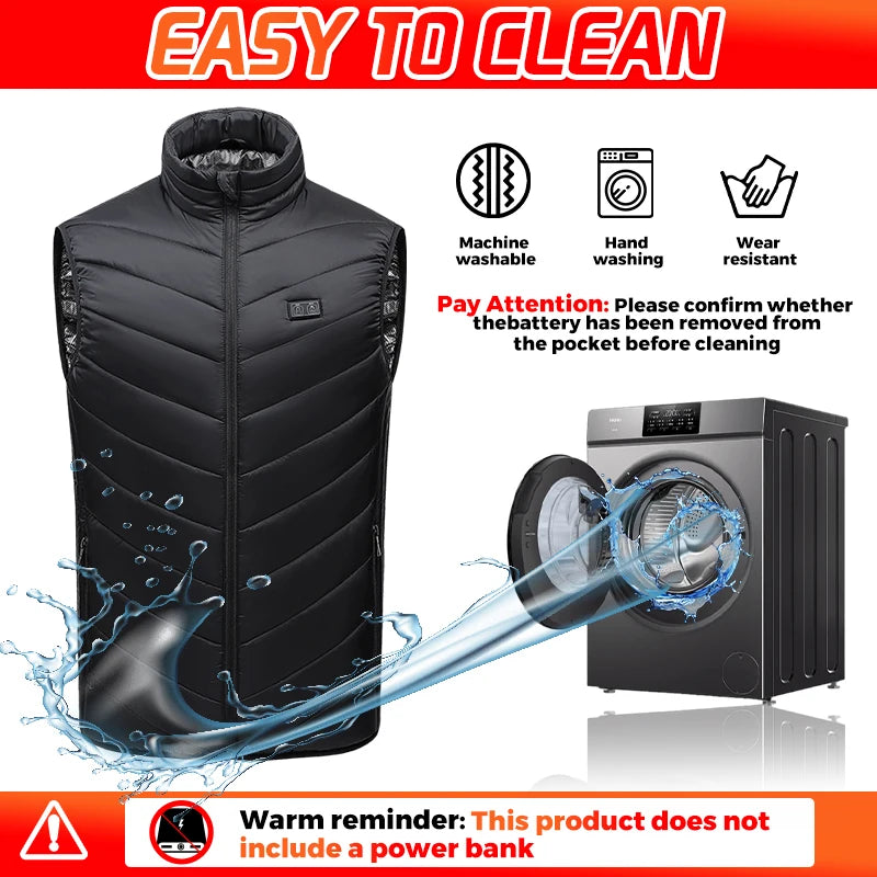USB Heated Vest — 15 Areas
