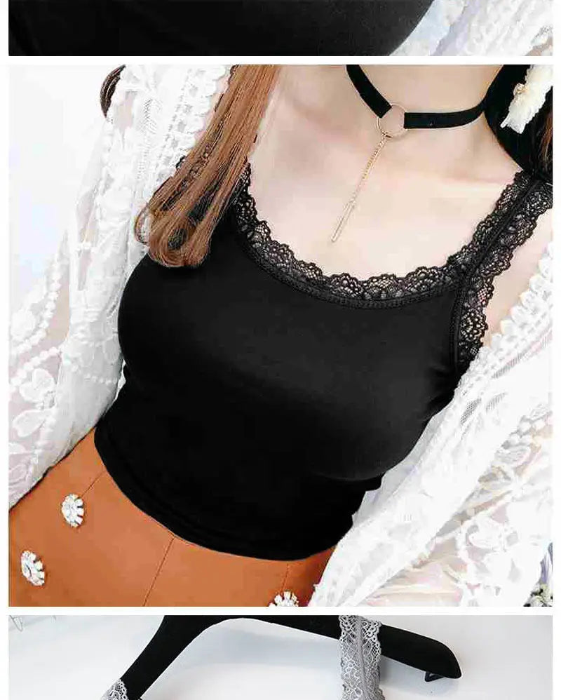 Women's Lace-Trim Cami Top