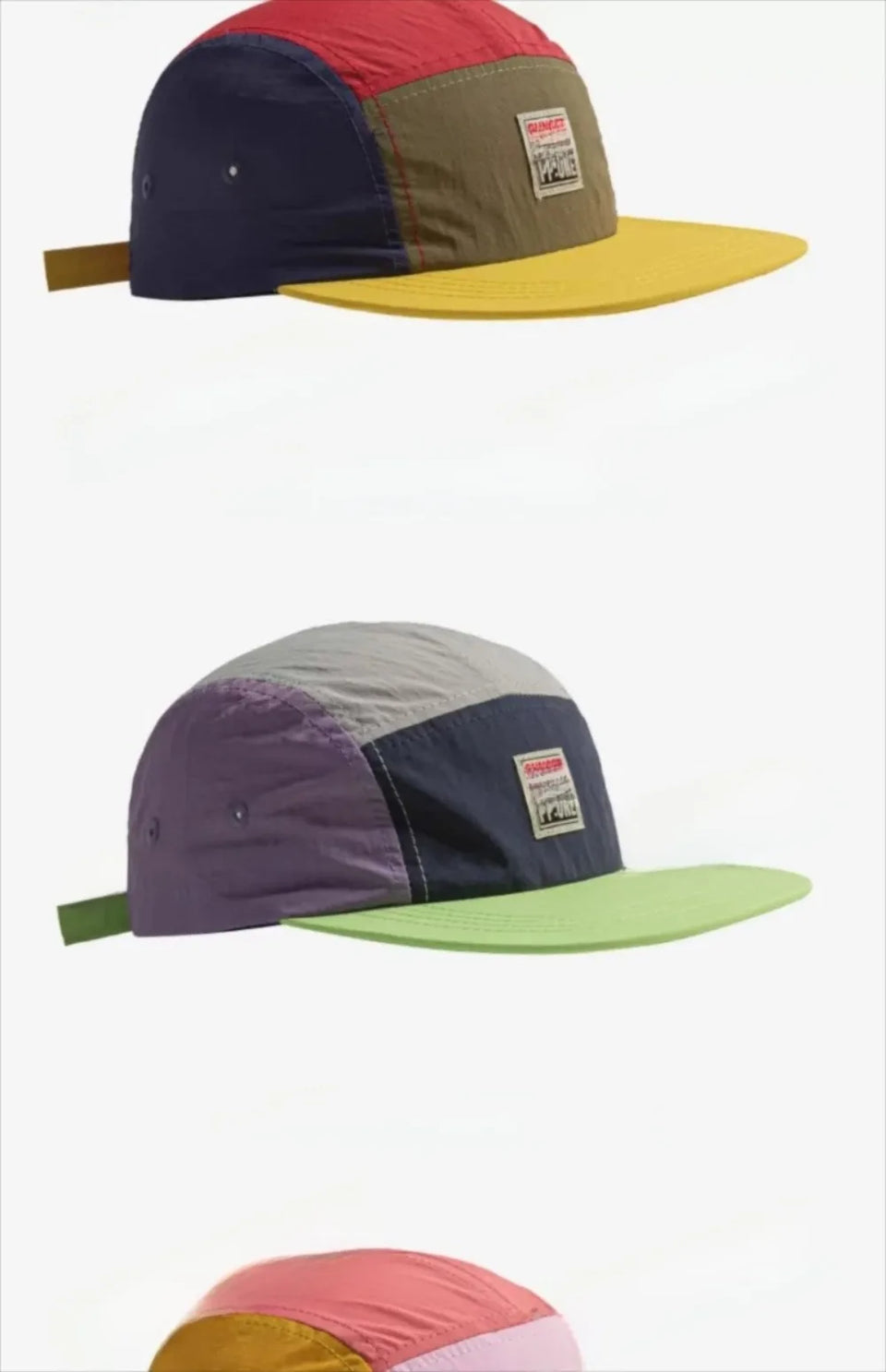 Retro Japanese Style Hip-hop Hats 5 Panel Thin Flat Brimmed Baseball Cap Quick-drying Breathable Sunscreen Hat Unisex