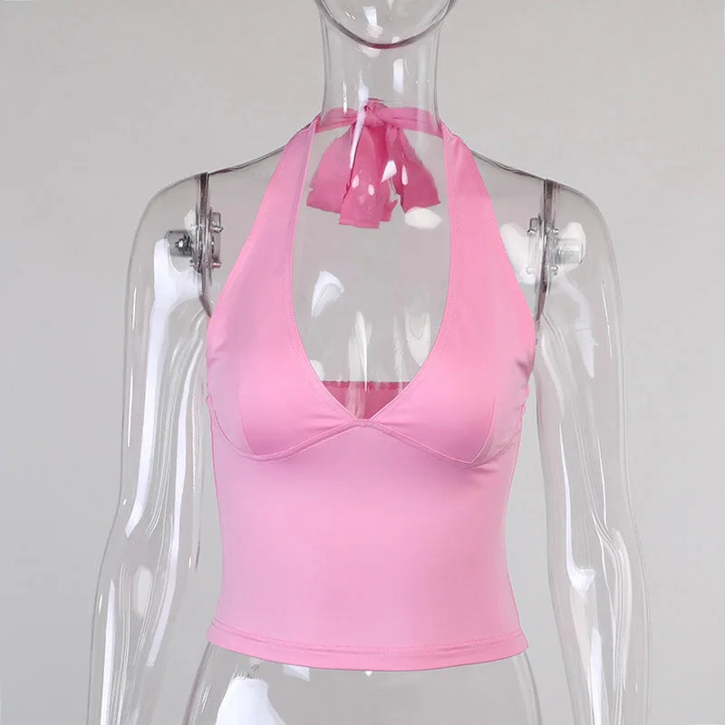 Women's V-Neck Halter Cami Top