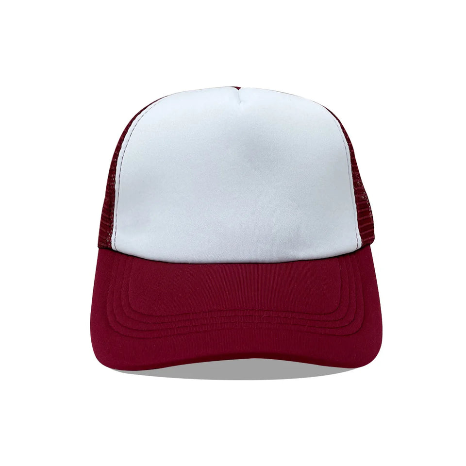 1 Piece Summer Trucker Hat Custom Logo Men Women Net Polyester Baseball Cap Print Mesh Dad Hats Adjustable Sun Hat Visor