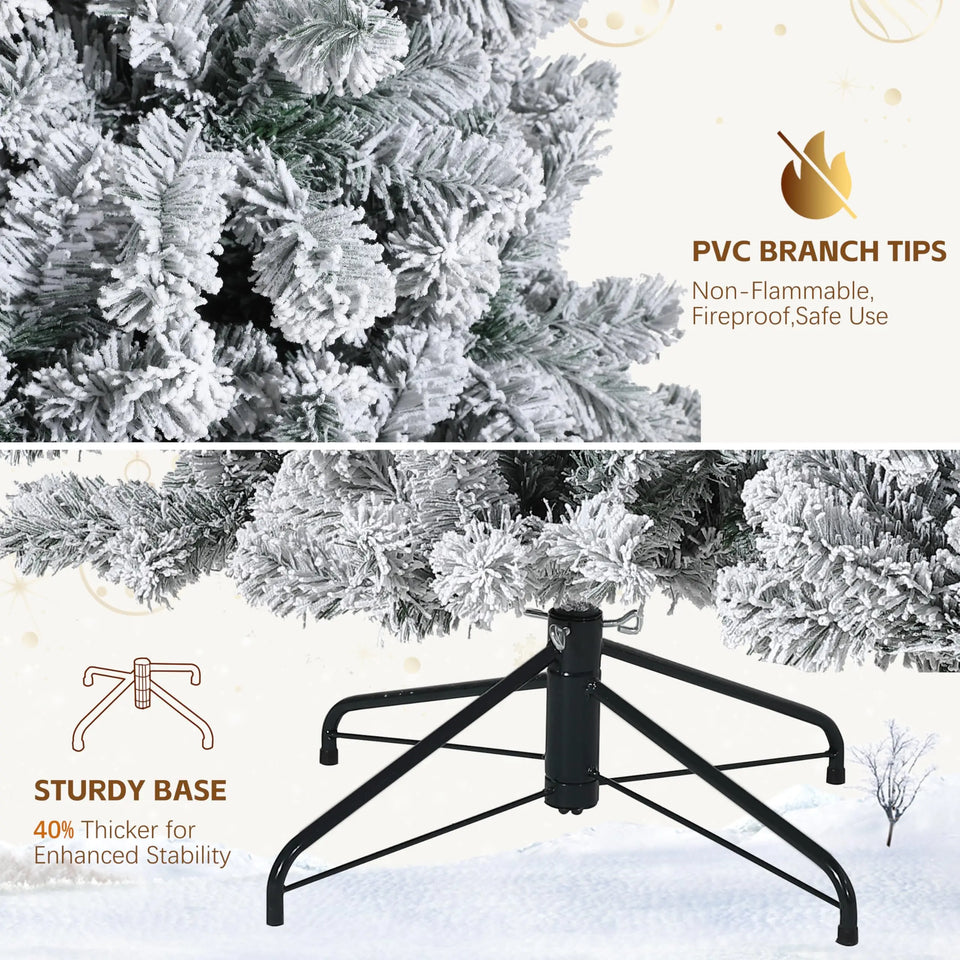 Pre-Lit Flocked Christmas Tree